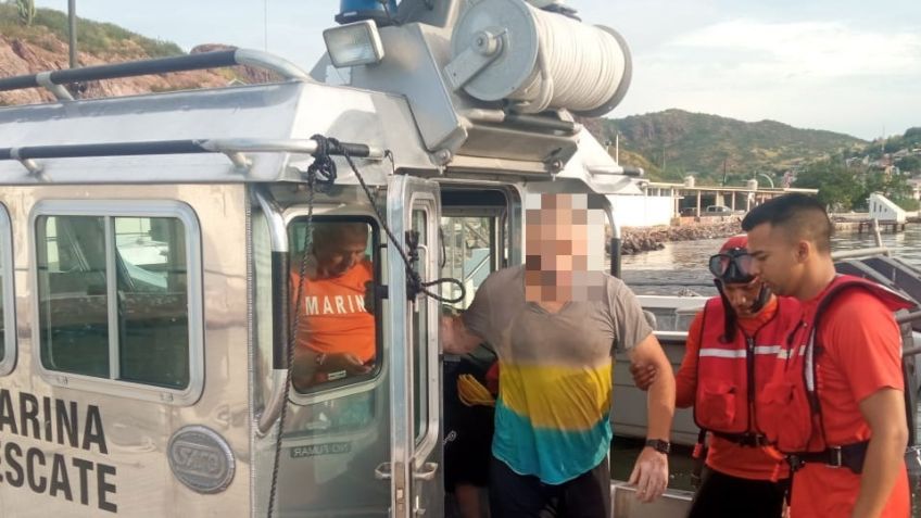 Persona se 'pierde' al realizar actividades recreativas en la bahía de Guaymas y rescatada por Marina