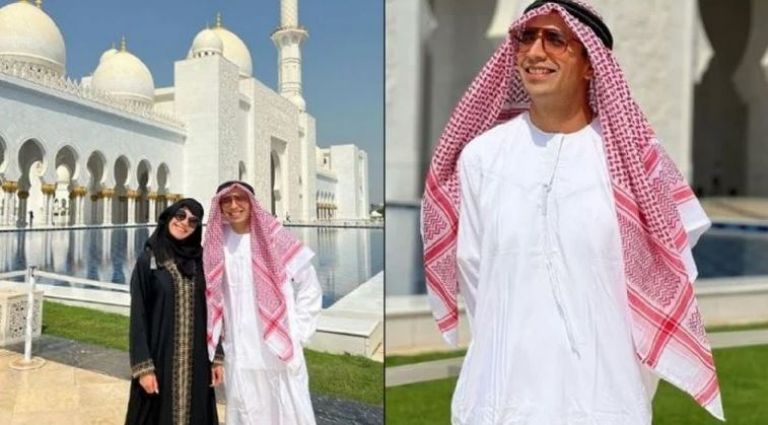 El 'Capi' Pérez e Itzel en Los Emiratos Árabes