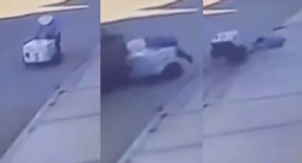 VIDEO: Automovilista atropella a un hombre de la tercera edad; vendía paletas y 'bolis'