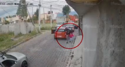 No solo en el Edomex: VIDEO capta el secuestro de una menor de edad en Tlaxcala