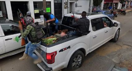 Google Maps capta a sujetos armados sobre una camioneta en el Estado de México