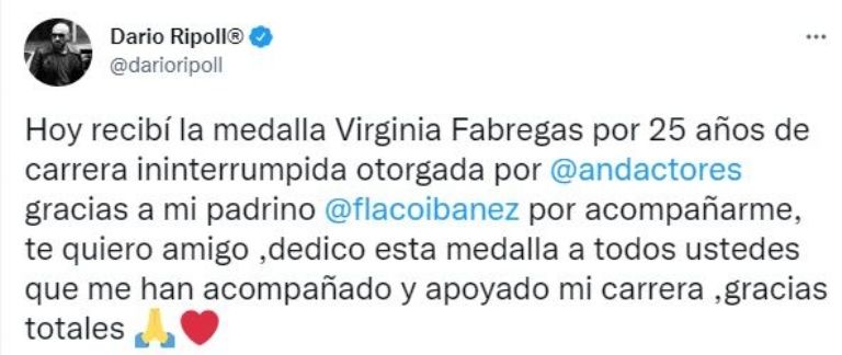 Darío Ripoll gana medalla por su carrera