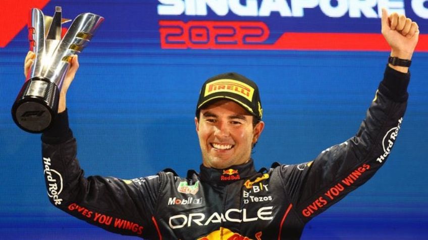 Lo hace de nuevo: 'Checo' Pérez sube al podio en el GP de Singapur; así sonó el Himno Nacional