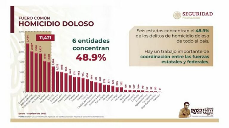 SSPC informa sobre asesinatos en México. Foto: Gobierno Federal