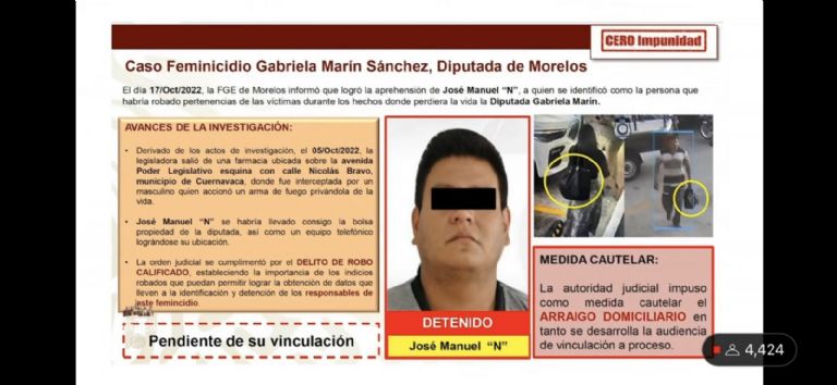 Informan sobre el asesinato de la diputada Gabriela Marín. Foto: Gobierno de México