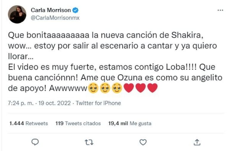 Tuit de Carla Morrison