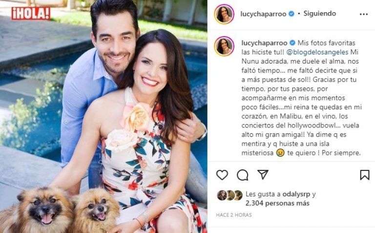 Lucy Chaparro se despide su amiga 'Nunu'