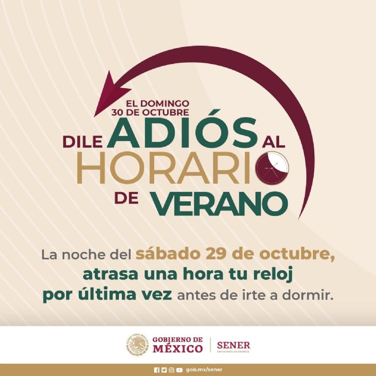 Eliminan horario de verano. Foto: Gobierno de México
