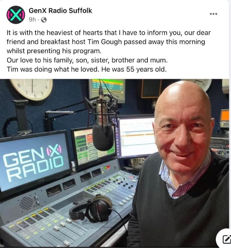 Confirman la muerte de locutor Tom Gough. Foto: Internet
