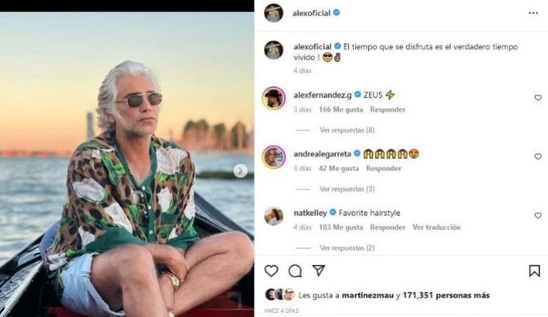 Alejandro Fernández luce el cabello cano