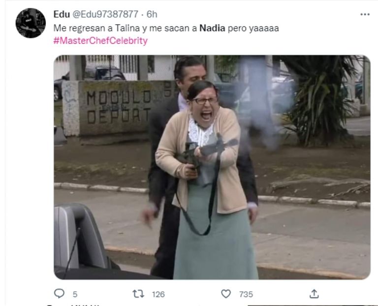 Memes por la salida de Talina Fernández de 'MasterChef Celebrity México'. Foto: Twitter