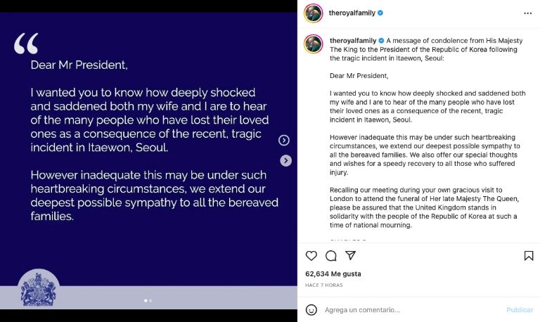 Rey Carlos III a Corea del Sur 