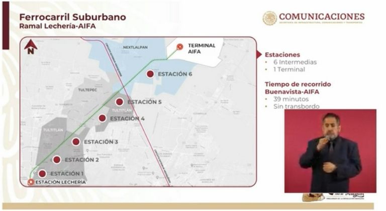 Avances del Tren Suburbano al AIFA. Foto: Gobierno de México