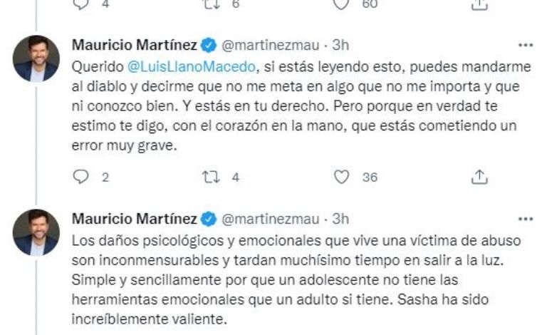 Tuit de Mauricio Martínez