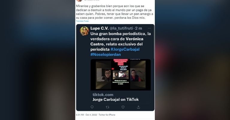 Declaraciones de Verónica Castro