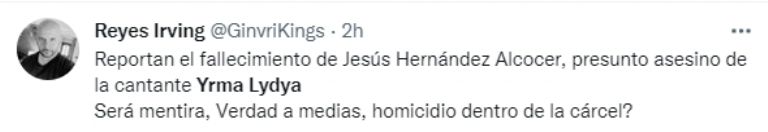 Muerte de presunto asesino de Yrma Lydya causa polémica. Foto: Twitter