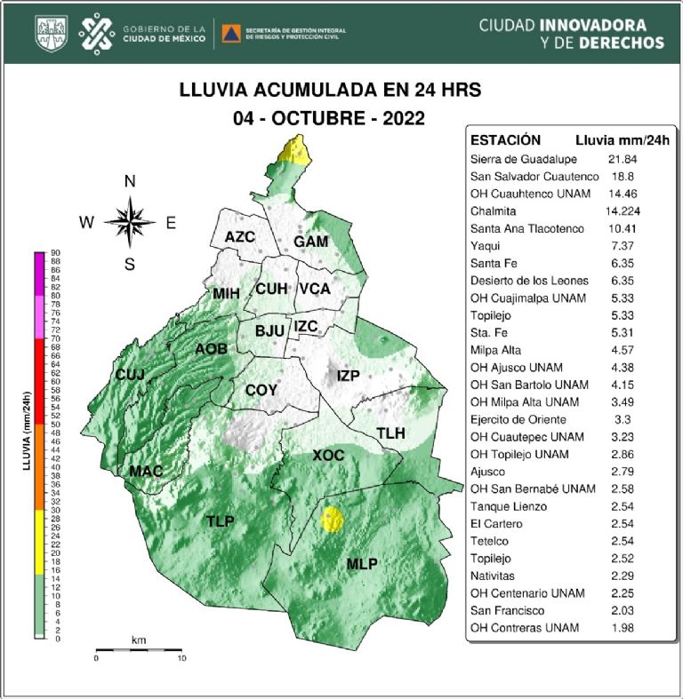 Lluvias en la CDMX y el Valle de México