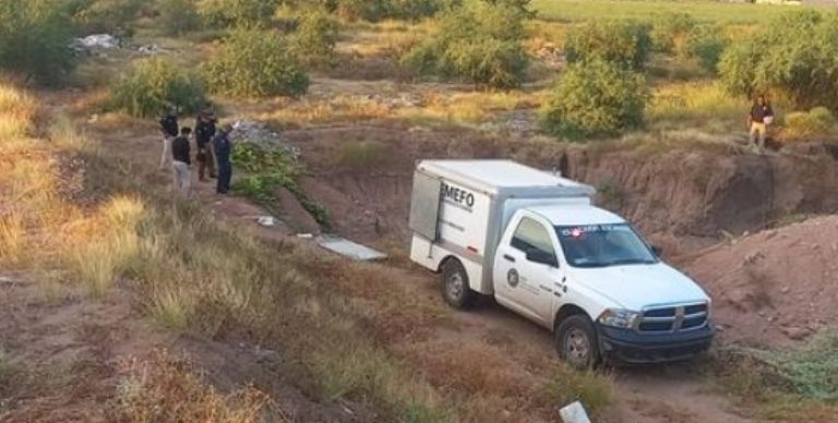 Autoridades se movilizaron por el hallazgo de un cuerpo sin vida en Cajeme. Foto: Facebook