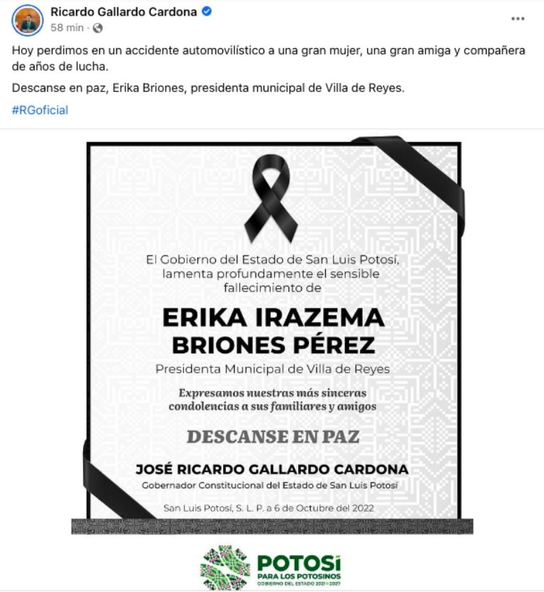 Esquela Ericka Briones 