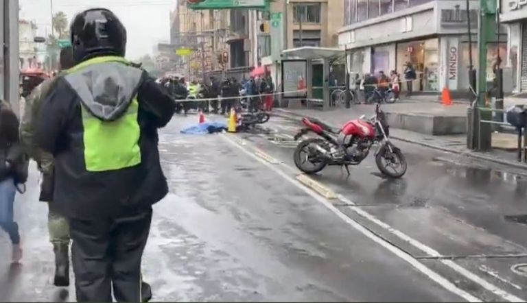 Accidente sobre Eje Central