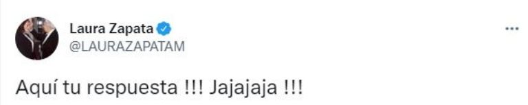 Tuit de Laura Zapata