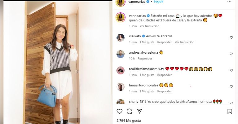 Vanessa Arias en Instagram