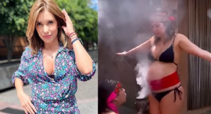 ¿A punto de dar a luz? Andrea Escalona luce impactante panza de embarazo y sorprende a Televisa