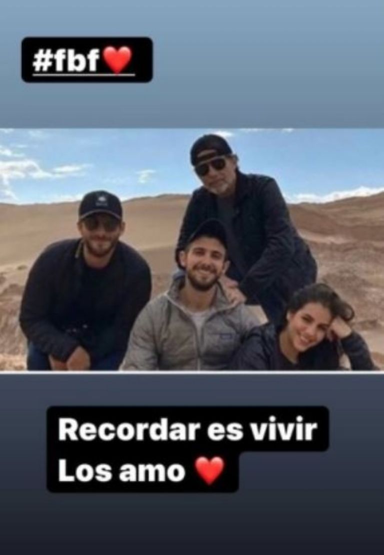 Humberto presume a sus hijos y nuera