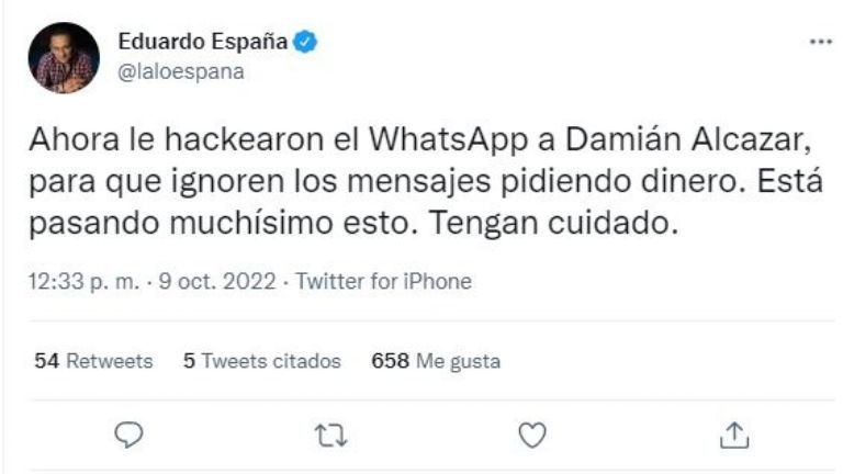 Tuit de Eduardo España
