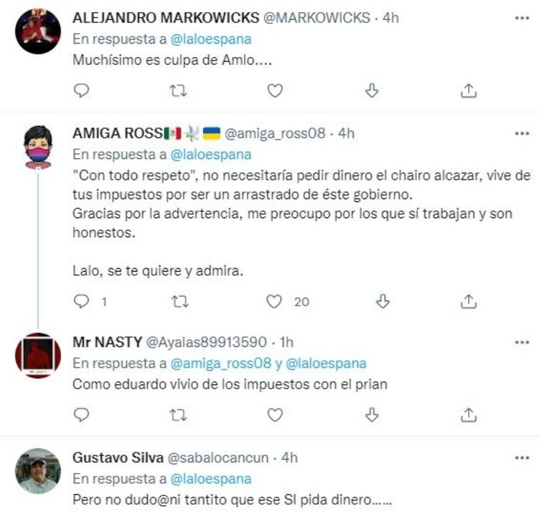 Comentarios negativos a Damián Alcázar