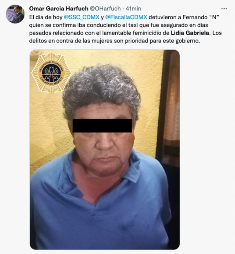 Tuit García Harfuch 