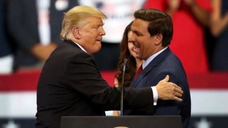 Trump y DeSantis 