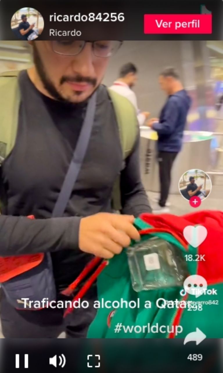 Video TikTok alcohol Qatar 
