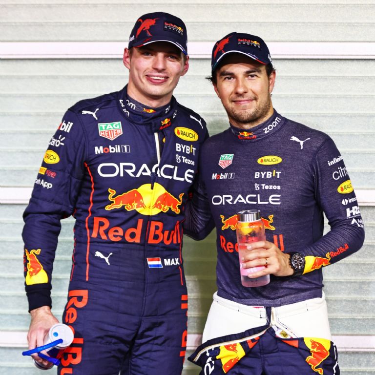 Checo Pérez y Max Verstappen
