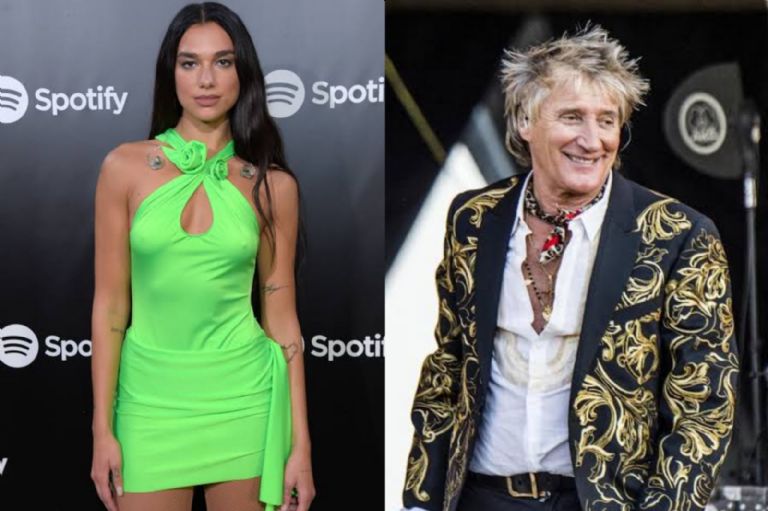 Dua Lipa y Rod Stewart