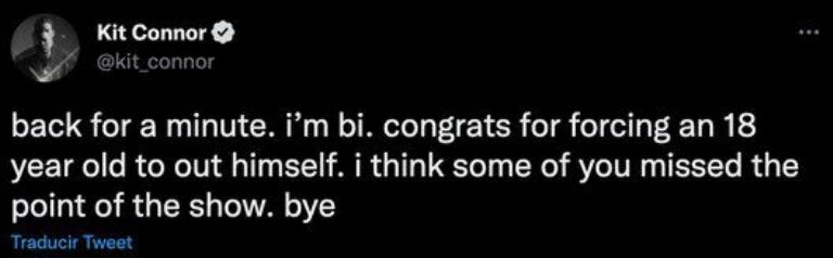 Kit Connor salió del clóset. Foto: Twitter