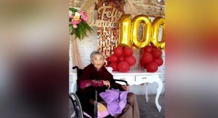 Entre el cariño de su familia y muchos regalos, Diega Elguezabal celebra sus 100 años