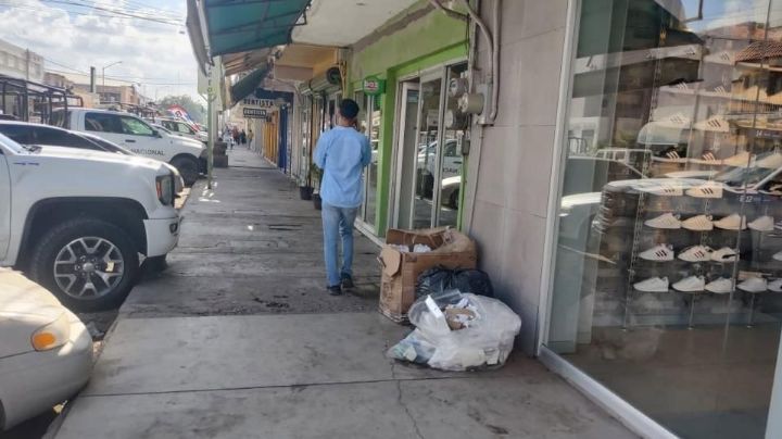 La falta de basureros en el Centro de Ciudad Obregón persiste en el centro