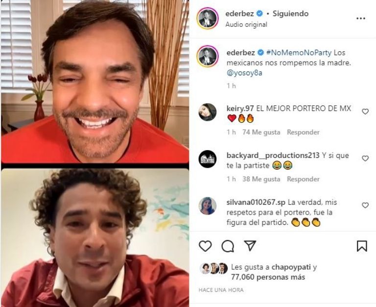 Eugenio Derbez y Memo Ochoa 