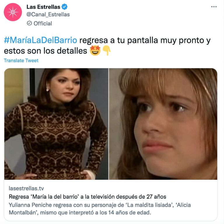 Twitter @Canal_Estrellas