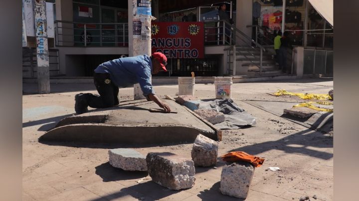 Ciudad Obregón: Rehabilitan rampa por la calle 5 de febrero y Galeana