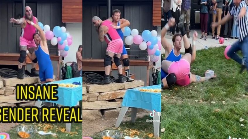 Hombre contrata a luchadores profesionales para la revelación del género de su futuro bebé