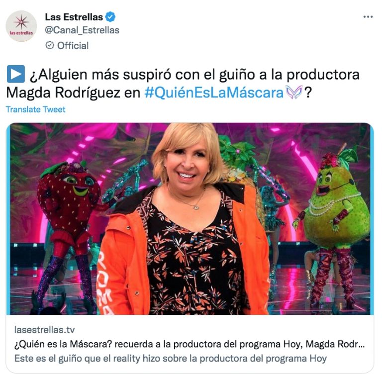 Twitter @Canal_Estrellas