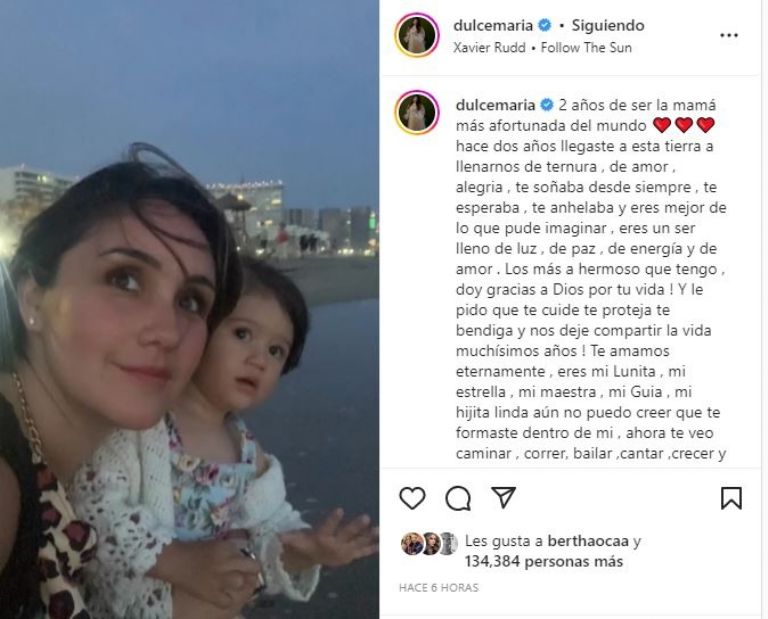 Publicación de Dulce María 