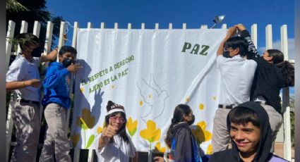 Alumnos de Cobach Guaymas piden paz en el Puerto y promueven buenos principios entre los jóvenes