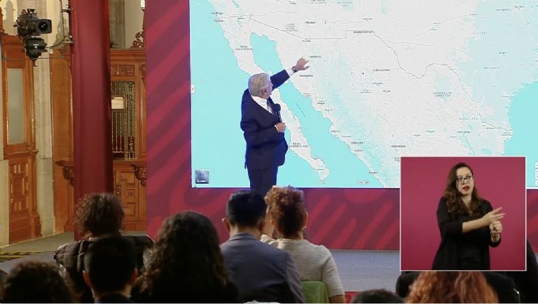 En la imagen, el presidente AMLO habla sobre el Plan Sonora. Foto: Gobierno de México