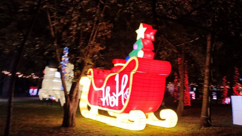 ¡La Navidad llegó a Naucalpan! Instalan más de 500 luces en el Naucalli