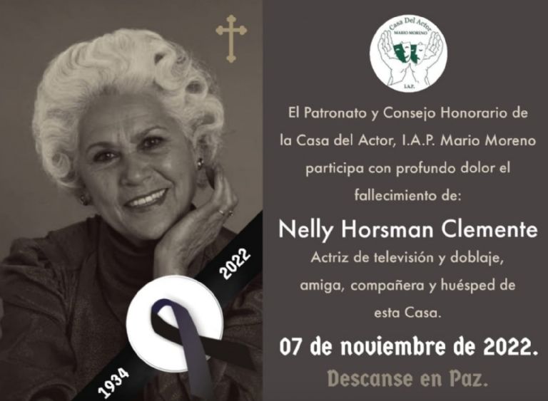 Muere Nelly Horsman Clemente