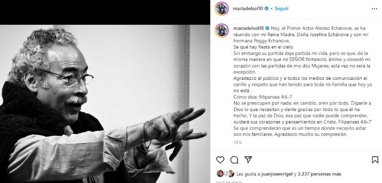 Mensaje de María del Sol