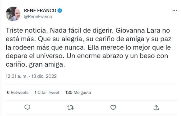 Publicación de René Franco